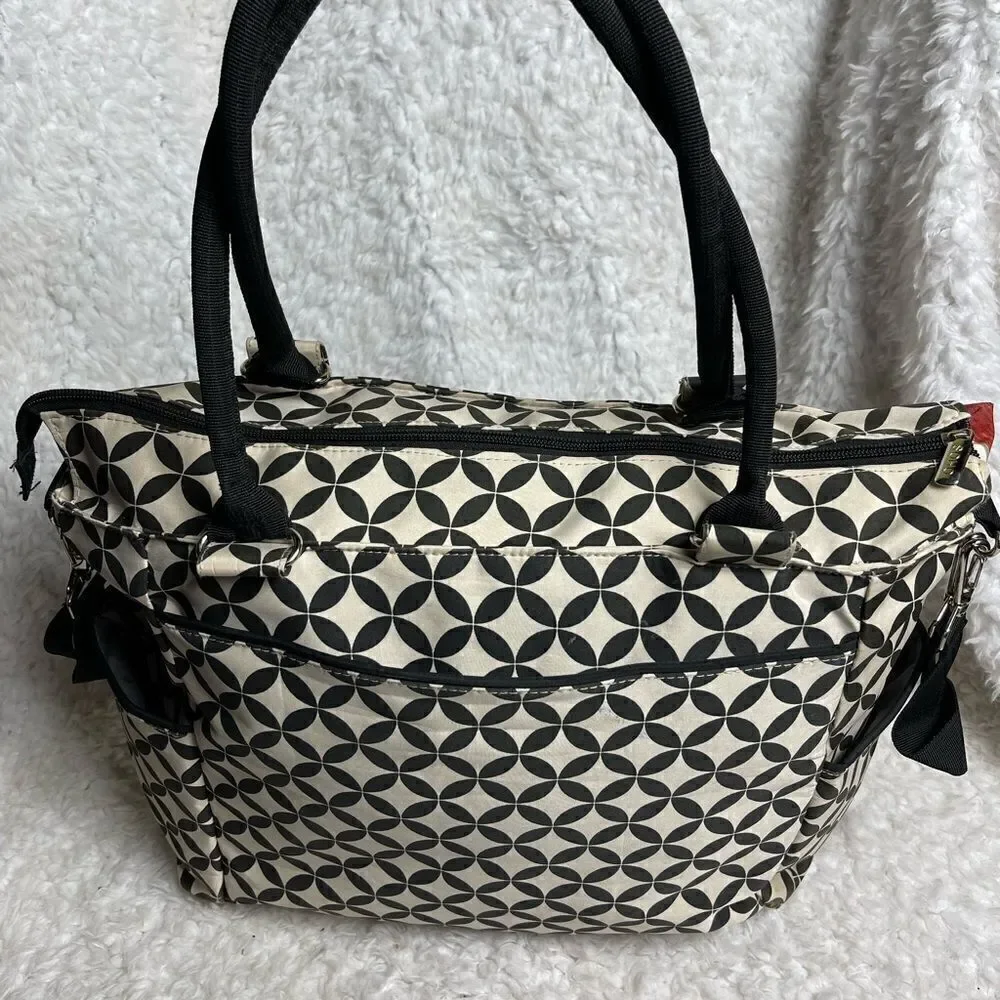 Soho Grand Central diaper bag set beige and black Nylon